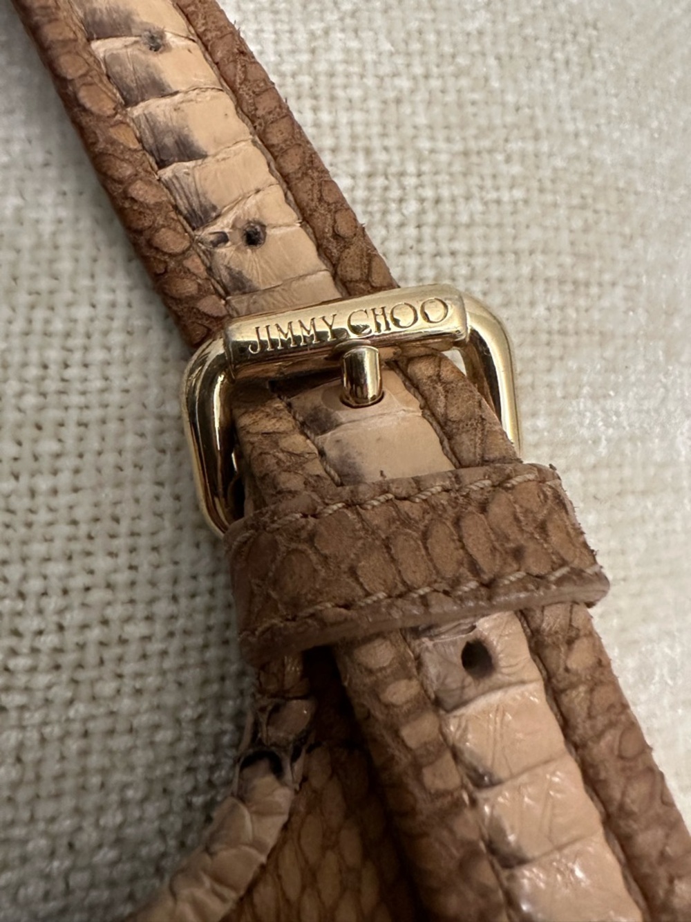 Jimmy Choo Rahmyn Hobo Bag Snake-Embossed Leather - Picture 4 of 13